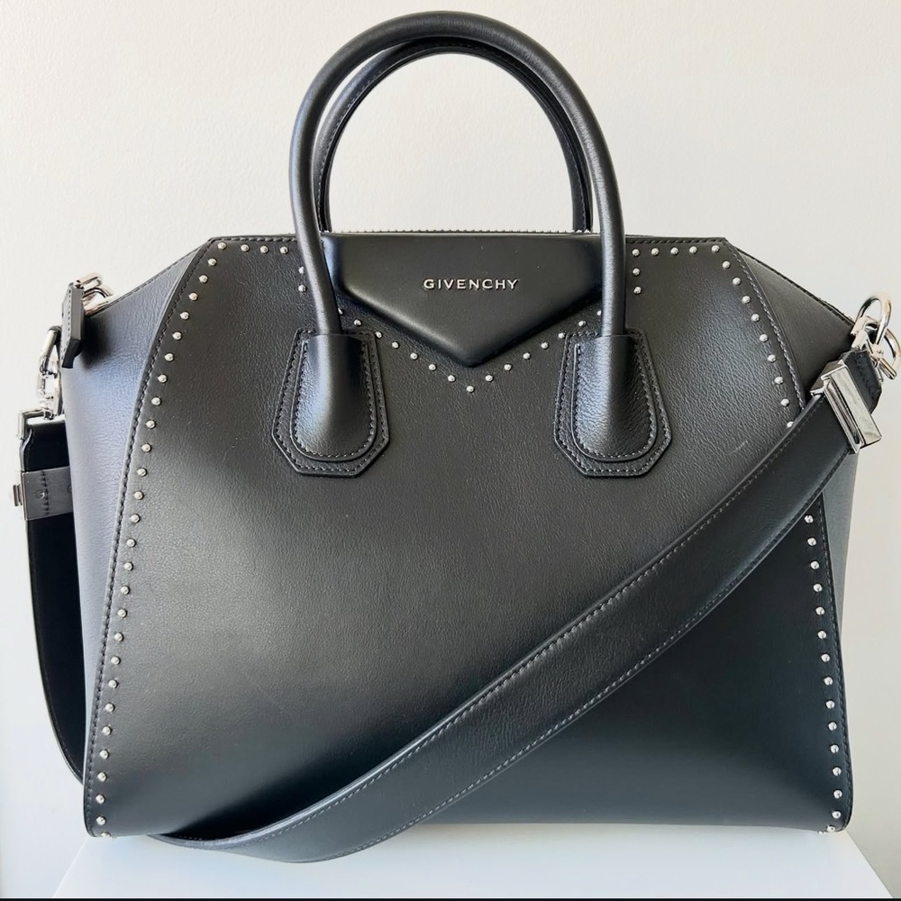 Givenchy Antigonia Medium Black Stud Satchel